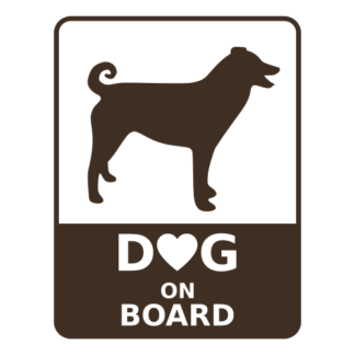 Dog On Board Decal (Brown)